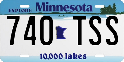 MN license plate 740TSS