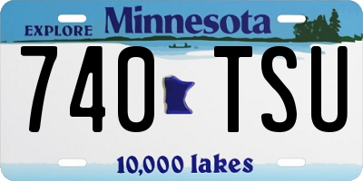 MN license plate 740TSU