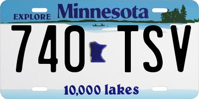 MN license plate 740TSV