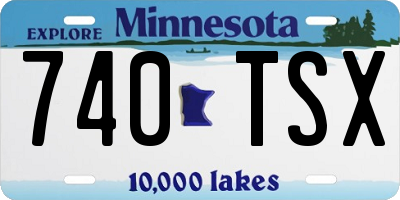 MN license plate 740TSX