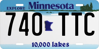 MN license plate 740TTC