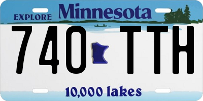 MN license plate 740TTH