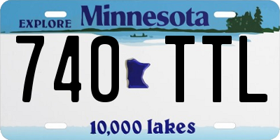 MN license plate 740TTL