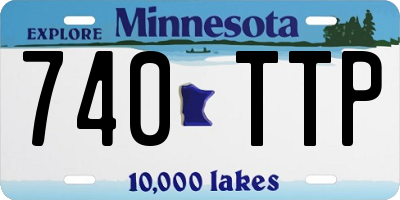 MN license plate 740TTP