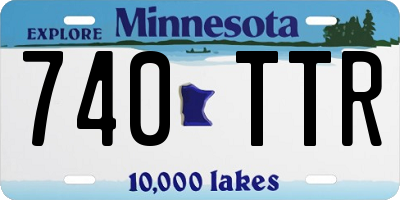 MN license plate 740TTR