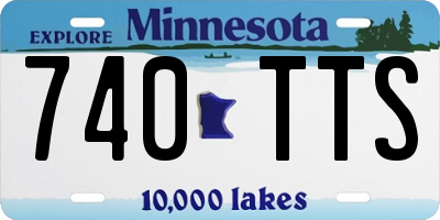 MN license plate 740TTS