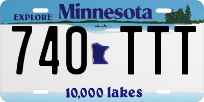 MN license plate 740TTT