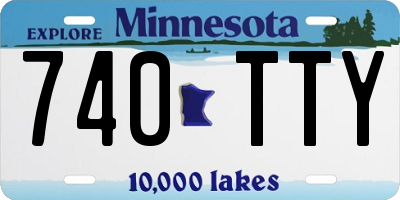 MN license plate 740TTY