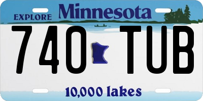 MN license plate 740TUB