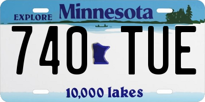MN license plate 740TUE