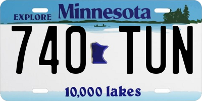 MN license plate 740TUN