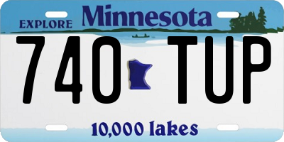 MN license plate 740TUP