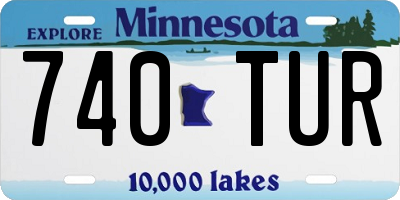 MN license plate 740TUR