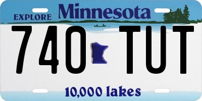 MN license plate 740TUT