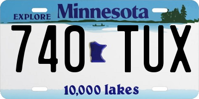MN license plate 740TUX