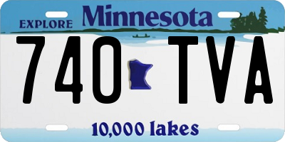 MN license plate 740TVA