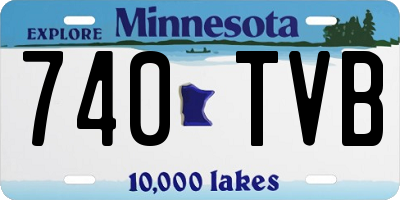 MN license plate 740TVB
