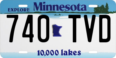 MN license plate 740TVD