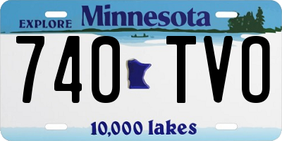 MN license plate 740TVO