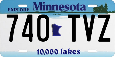 MN license plate 740TVZ