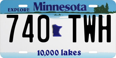 MN license plate 740TWH