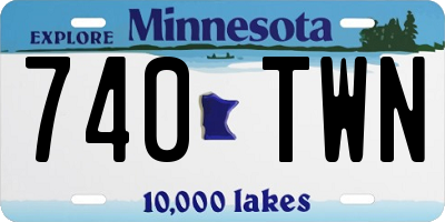 MN license plate 740TWN