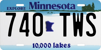 MN license plate 740TWS