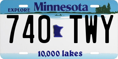 MN license plate 740TWY