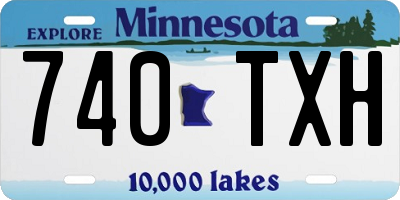 MN license plate 740TXH