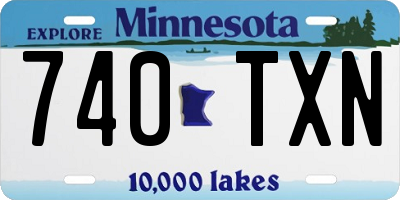 MN license plate 740TXN