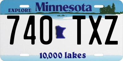 MN license plate 740TXZ