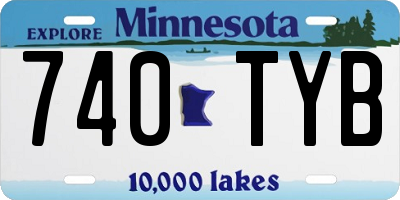 MN license plate 740TYB
