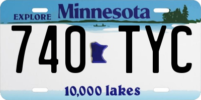 MN license plate 740TYC