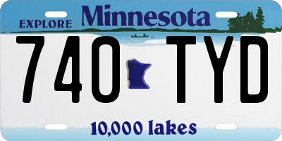 MN license plate 740TYD