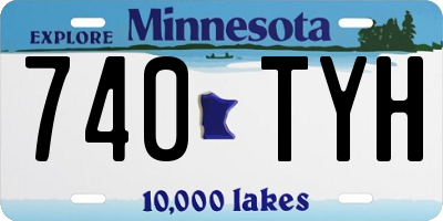 MN license plate 740TYH