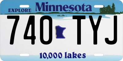 MN license plate 740TYJ