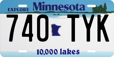 MN license plate 740TYK