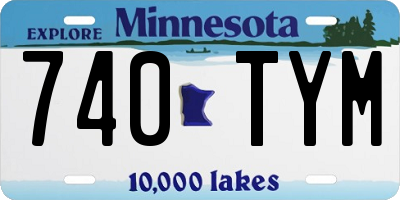 MN license plate 740TYM