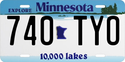 MN license plate 740TYO