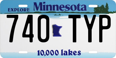 MN license plate 740TYP