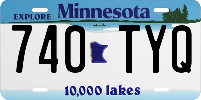 MN license plate 740TYQ
