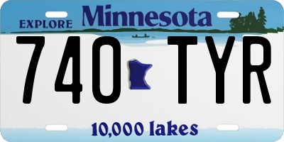 MN license plate 740TYR