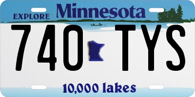MN license plate 740TYS