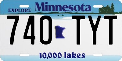 MN license plate 740TYT