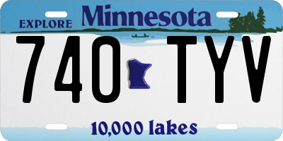 MN license plate 740TYV