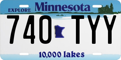 MN license plate 740TYY
