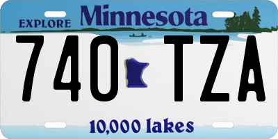 MN license plate 740TZA