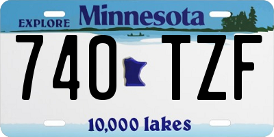 MN license plate 740TZF