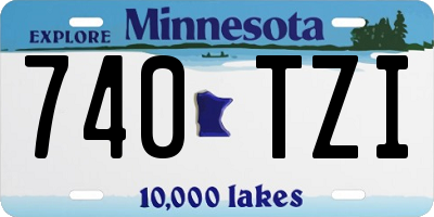 MN license plate 740TZI