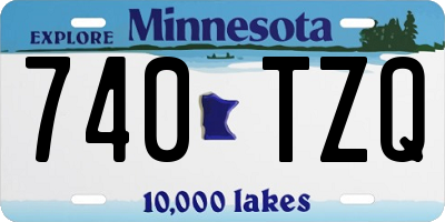 MN license plate 740TZQ